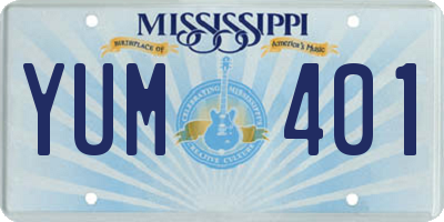 MS license plate YUM401