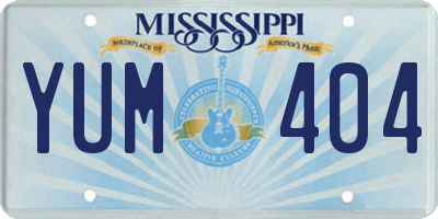 MS license plate YUM404