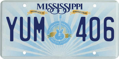 MS license plate YUM406