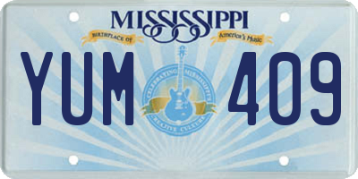 MS license plate YUM409