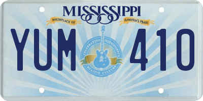MS license plate YUM410