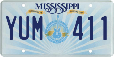 MS license plate YUM411