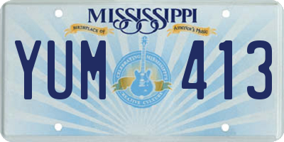 MS license plate YUM413