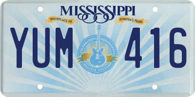 MS license plate YUM416