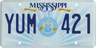 MS license plate YUM421