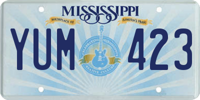 MS license plate YUM423