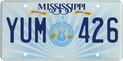 MS license plate YUM426