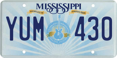 MS license plate YUM430