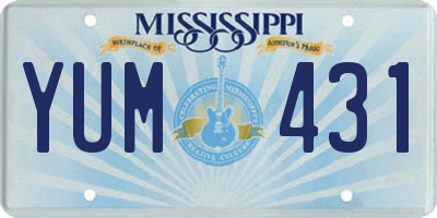 MS license plate YUM431