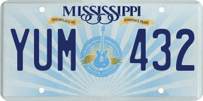 MS license plate YUM432