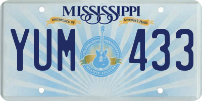 MS license plate YUM433