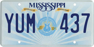 MS license plate YUM437