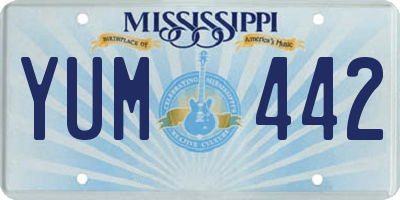 MS license plate YUM442