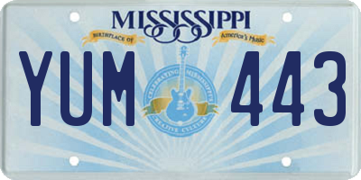 MS license plate YUM443