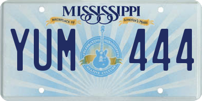 MS license plate YUM444