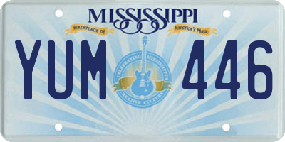 MS license plate YUM446