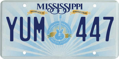 MS license plate YUM447