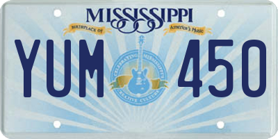 MS license plate YUM450