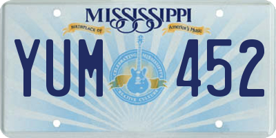 MS license plate YUM452