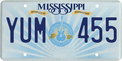 MS license plate YUM455