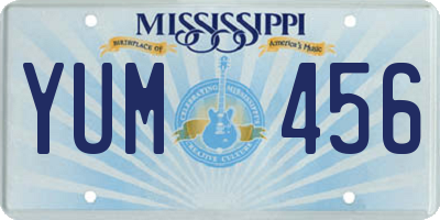 MS license plate YUM456