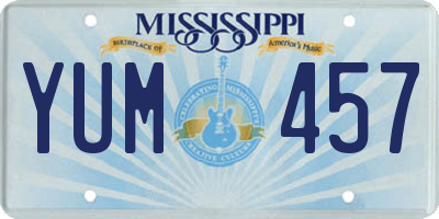 MS license plate YUM457