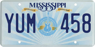 MS license plate YUM458