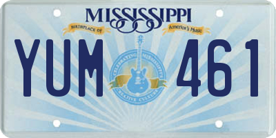 MS license plate YUM461