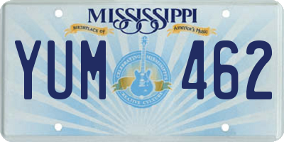 MS license plate YUM462
