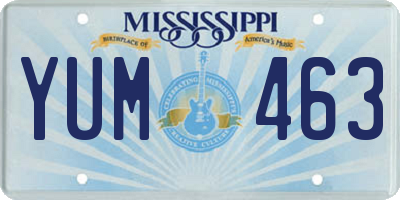 MS license plate YUM463