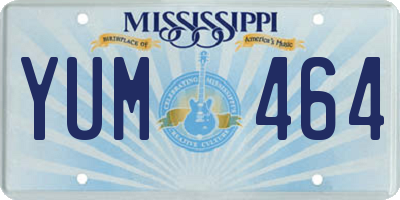 MS license plate YUM464