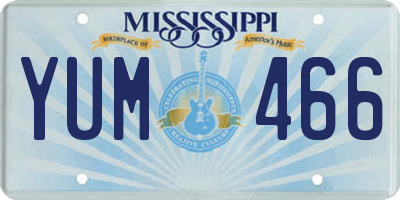 MS license plate YUM466