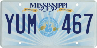 MS license plate YUM467