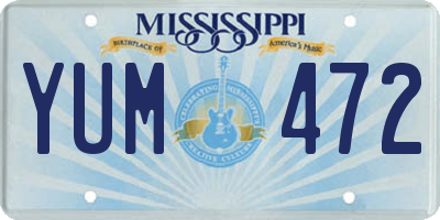 MS license plate YUM472
