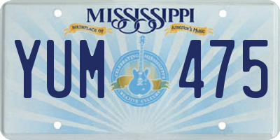 MS license plate YUM475