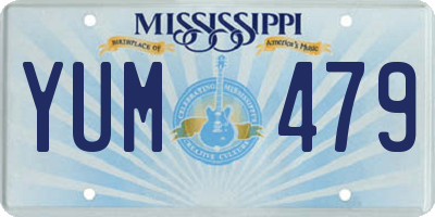 MS license plate YUM479