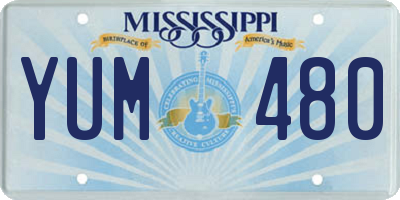 MS license plate YUM480