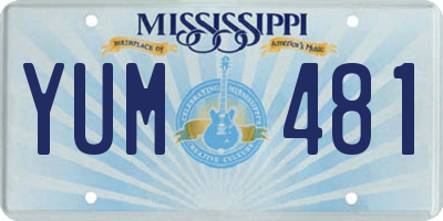 MS license plate YUM481