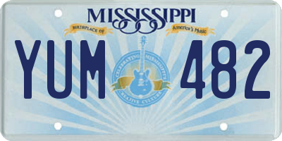 MS license plate YUM482