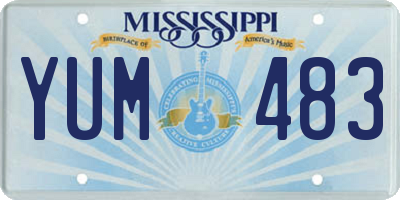 MS license plate YUM483