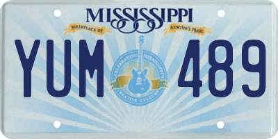 MS license plate YUM489