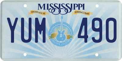 MS license plate YUM490