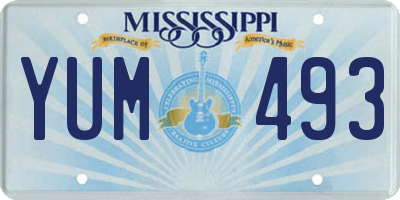 MS license plate YUM493