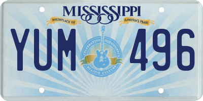 MS license plate YUM496