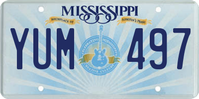 MS license plate YUM497