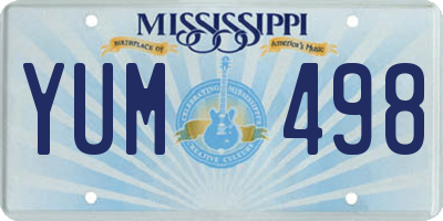 MS license plate YUM498