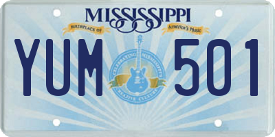 MS license plate YUM501