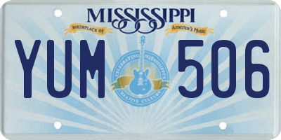 MS license plate YUM506