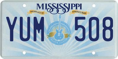 MS license plate YUM508