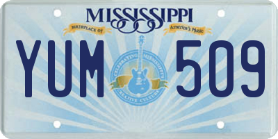 MS license plate YUM509